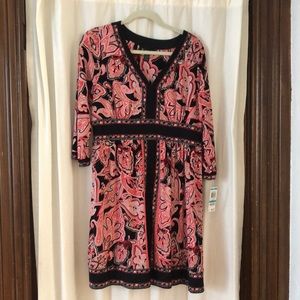 Pink and black INC dress